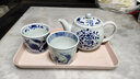 陶趣居 日本进口蓝凛堂手绘蓝染水杯和风陶瓷茶杯寿司点心杯喝水主人杯 福字 茶壶 实拍图