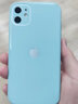 新爵 苹果11手机壳玻璃iphone11pro max镜面镜头全包液态水彩新款男女防摔超薄个性硅胶软 淡青绿【镜头全包】 苹果11 -6.1英寸 实拍图