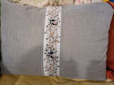 依芝响新中式风亚麻靠垫纯色沙发靠背护腰靠枕红木家俱抱枕套长方形腰枕 浅灰 50*70枕套+芯 实拍图