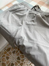都美姿休闲裤男秋季简约运动潮流百搭弹力宽松显瘦系带免烫小脚九分裤男 灰色+深灰色 M 实拍图