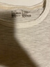 无印良品 MUJI 男式 粗细不均棉线 天竺编织 条纹短袖T恤 ABB04A0S 米白色X横条 L 实拍图