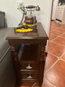 麦帝罗 美式乡村实木边几实木小茶几客厅角几欧式客厅家具边桌 两抽小号 棕色长60宽31高62 实拍图