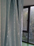阿黎 客厅卧室遮光窗帘提花钻石麻星月蓝色挂钩式2.0米宽*2.2米高单片 实拍图