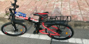 凤凰（Phoenix）折叠山地自行车男女成人学生青少年单车双减震碟刹轻便运动变速 黑红辐条轮 27速顶配-24寸 实拍图