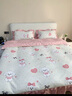 雅鹿水洗棉花边四件套公主风床单被套家用宿舍床裙被罩裸睡床上用品 可爱萌宠米【软糯亲肤放心裸睡】 1.5m 床裙款 四件套-被套200*230cm 实拍图