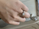 曼蒂娅 S925银戒指女D色莫桑钻石戒指活口一克拉情侣求婚戒子指环首饰 莫桑钻经典六爪【1克拉】 晒单实拍图