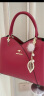 袋鼠卡拉生日送礼物品牌女士手提包真皮包包2024新款气质妈妈结婚包斜挎包 红色（配礼盒+手包卡包） 晒单实拍图