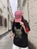 Halo Queen2023夏款短袖T恤女宽松设计感情侣装上衣 H132T1355 晒单实拍图