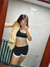 风吟诗三分鲨鱼裤女夏打底裤提臀外穿薄款运动打底短裤女拼接撞色安全裤 黑色 M (70-100斤) 实拍图