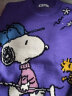唐狮（TonLion）[史努比]2021秋冬毛衣女设计感小众日系慵懒宽松套头线衫626420043009 紫色 S 实拍图