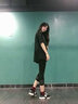 柯帛 瑜伽服女运动套装夏季宽松健身服三件套显瘦跑步运动服健身房 七分裤黑色三件套 L【100-115斤】 实拍图
