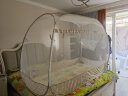 美朵嘉（MEDOGA）学生宿舍蚊帐 免安装蒙古包 可折叠带防蚊布 金色0.9米床 晒单实拍图