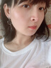 KRISTEN JUDI大圈圈耳环女银针不对称圆环耳钉几何时尚长款耳饰品个性夸张耳坠 白金色送女友老婆闺蜜生日礼物 实拍图