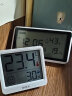 得力（deli）温度计室内高精度大屏幕LCD婴儿房温湿度计宝宝房干湿度机数显温湿度仪家用电子时钟闹钟 【闹钟款】温湿度计 DL336002 实拍图