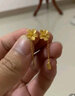 六福珠宝足金樱花黄金耳钉耳坠女款耳饰 计价 L07TBGE0004 约2.17克 实拍图