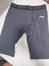 李宁健身短裤紧身运动五分裤高弹跑步训练马拉松压缩篮足球打底裤 灰色 【高弹速干透气】 XL 实拍图