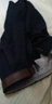 休闲裤男高腰宽松纯棉直筒商务爸爸装男裤中老年春秋长裤子加绒加厚款 黑色+藏青 34（2尺7腰围） 实拍图