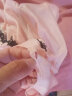KJ家居性感睡衣女春秋冰丝吊带睡裙夏季短袖睡袍蕾丝睡衣裙两件套装 粉色 L 实拍图