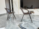 紫叶（ziye）阳台桌椅三件套户外桌椅仿藤椅小茶几组合铁艺休闲简约阳台小桌椅 实拍图