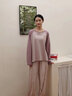 康妮雅（Conlia）睡衣女长袖长裤纯棉厚款圆领可爱原创甜美家居服睡服宽松大码 黛雅兔-丁香紫 M 建议155-160cm/45-58kg 实拍图
