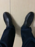 卡帝乐鳄鱼（CARTELO）一脚蹬男士软底真皮商务舒适休闲皮鞋男 6931 黑色 38  实拍图