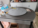 上林春天 岩板餐桌 实木餐桌椅组合现代简约伸缩折叠圆桌吃饭桌子餐厅家具 餐桌+茶几电视柜 轻奢皮椅 1.35m 一桌六椅 实拍图