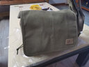 马田休闲低调相机包复古文艺单肩摄影包大容量帆布专业尼康佳能单反包小索尼微单防水便携男女斜跨背包 休闲绿（中号） 实拍图