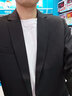 VEDEOL 西服男士韩版小西装休闲易打理修身外套休闲职业正装伴新郎结婚 黑色单外套 L-体重105-125合适 实拍图