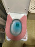 多样屋（TAYOHYA）通用马桶垫圈套冬季保暖加厚坐厕垫舒适纽扣式坐便垫子家用水洗 粉色 实拍图