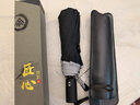 泽时雨全自动雨伞三折安全防回弹105CM男士商务伞女士礼品伞晴雨两用 防回弹105CM黑色-礼盒皮套装 10骨 实拍图