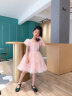 小咔衣浓（Xiaokayinong）女童主持人礼服轻奢小众高端公主裙儿童小花童钢琴演奏演出服断码 粉色短袖短款 130 晒单实拍图