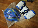 乐秀轮滑护具儿童男女溜冰滑板车原厂护具防护六件套 6件套 蓝色L（适合9岁以上） 实拍图