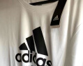 阿迪达斯 （adidas）短袖男2023夏季户外休闲运动服跑步健身速干T恤 白/黑 3XL  实拍图