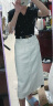 范思蓝恩23FS12684优可丝设计感娃娃领针织短袖女夏季新款 黑色 S 晒单实拍图