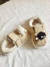 明盛棉拖鞋女包跟冬季棉鞋外穿拖鞋家居室内月子鞋防滑踩屎感厚底保暖 卡其小煤球【店长推荐-巨好看】 38-39 适合平时穿37-38 实拍图
