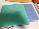 嘉然恒 创意正方形网格记事本大学生考研复习本方格软面抄简约皮面思维导图笔记本子可定制-湖蓝色 实拍图