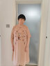 俞兆林（YUZHAOLIN）母亲节妈妈连衣裙夏装旗袍连衣裙子夏季雪纺裙新款中老年人女裙子 粉色 橙粉 4XL 建议140-150斤 实拍图