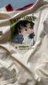 真维斯（JEANSWEST）短袖t恤女夏季新款纯棉女装上衣服撞色宽松ins风小个子女生半袖衫 米砖红 抱猫女孩 L 实拍图