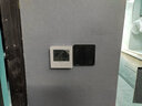 西门子（SIEMENS）开关面板 强电86型墙壁暗装开关 致典系列金属黑灰色 三开单控开关带荧光 实拍图