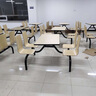 秦承员工公司食堂餐桌椅 肯德基餐桌椅连体一桌四椅 学校食堂餐桌组合 定制款式颜色费用（请联系客服） 实拍图