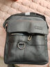 酷咖单肩包男士软皮斜挎包新款出差办公商务背包大容量休闲竖款公文包 黑色 实拍图
