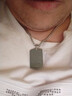 飒雅 刻字项链男朋克兄弟挂链军牌纪念饰品生日礼物定制照片男士吊坠 B款（不带钻）配图中钛钢链 实拍图