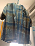 Foss Phil短袖衬衫男士夏季宽松格子衬衣休闲外套男装CY53灰蓝3XL 实拍图