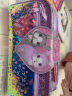 TigerFamily小学生笔袋男女孩儿童幼儿园多功能大容量文具盒铅笔袋可爱  2合1笔袋- 毛绒绒小兔（透明内袋) 实拍图