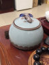 悟茶事 哥窑陶瓷茶叶罐密封罐大小号家用茶叶储存罐中式茶叶盒存茶罐 素色款 实拍图