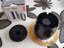 途贺家用烟灰缸不锈钢加厚重茶桌ktv大号有带盖子防风床上烟盅网吧酒店前台接待室办公室姻灰缸粗细烟两用 黑色小号烟灰缸含烟柱【带盖】 实拍图