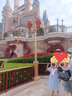 迪士尼（DISNEY）女童爱莎披风短袖连衣裙子六一 儿童节 演出礼服夏DB421RE06蓝140 实拍图