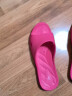 步术 拖鞋女中国台湾进口夏季家居时尚鱼嘴防滑防臭软底轻便静音 桃花红 L(建议39-41码/鞋长约27.5cm） 实拍图