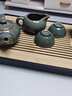 祥业哥窑功夫茶具整套装泡茶壶盖碗茶道六君子乔迁中秋节送礼伴手礼 哥窑茶壶+长方黑色茶盘 9头 实拍图