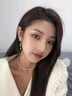special森系清新流苏长款小众耳饰耳钉耳环女精致高级感耳坠蝶与山茶花 梦幻粉，清新蓝蝴蝶耳钉 实拍图